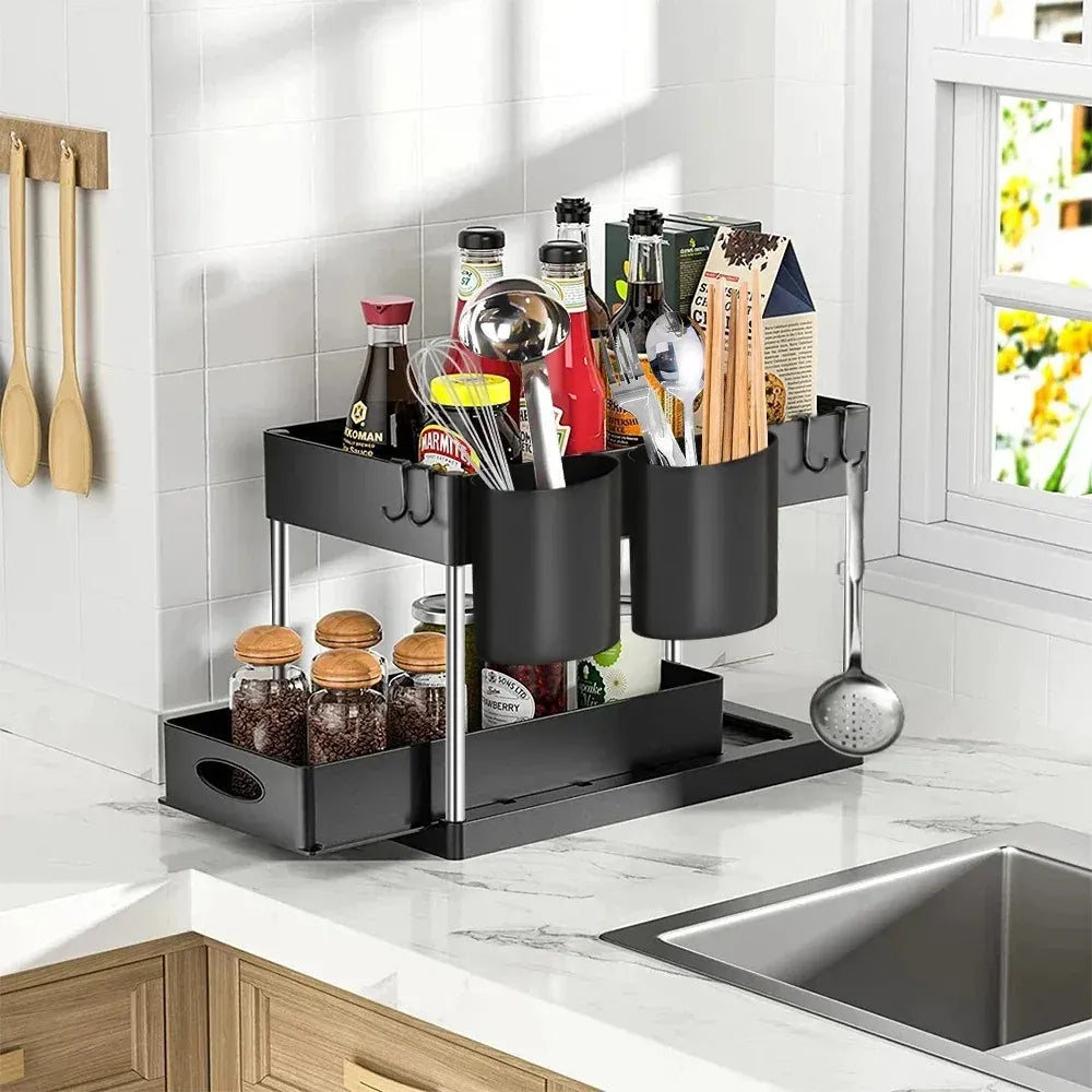 Sliding Cabinet Storage Rack