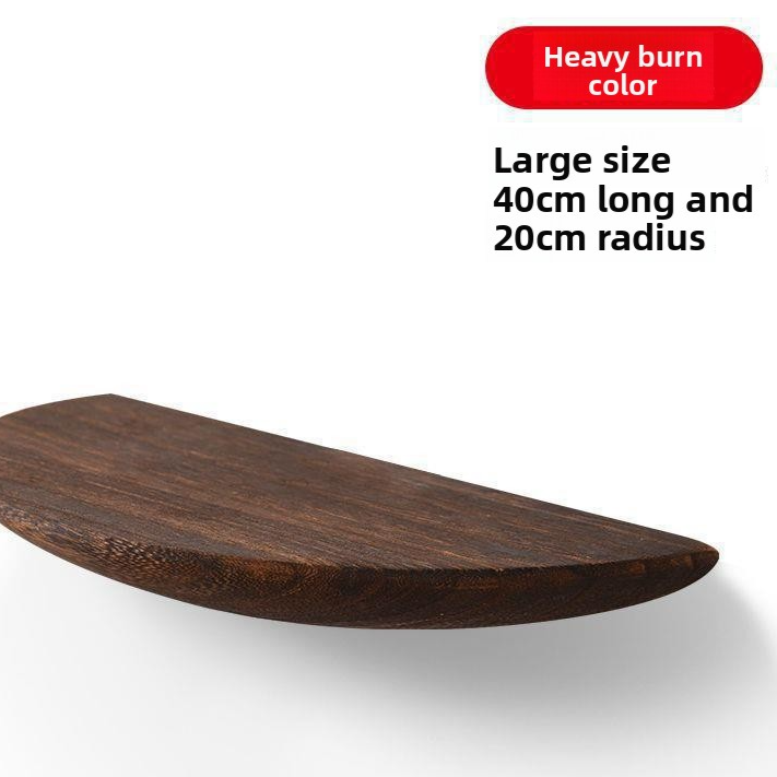 Semi Circular Wall Mounted Shelf Solid Wood Storage Rack